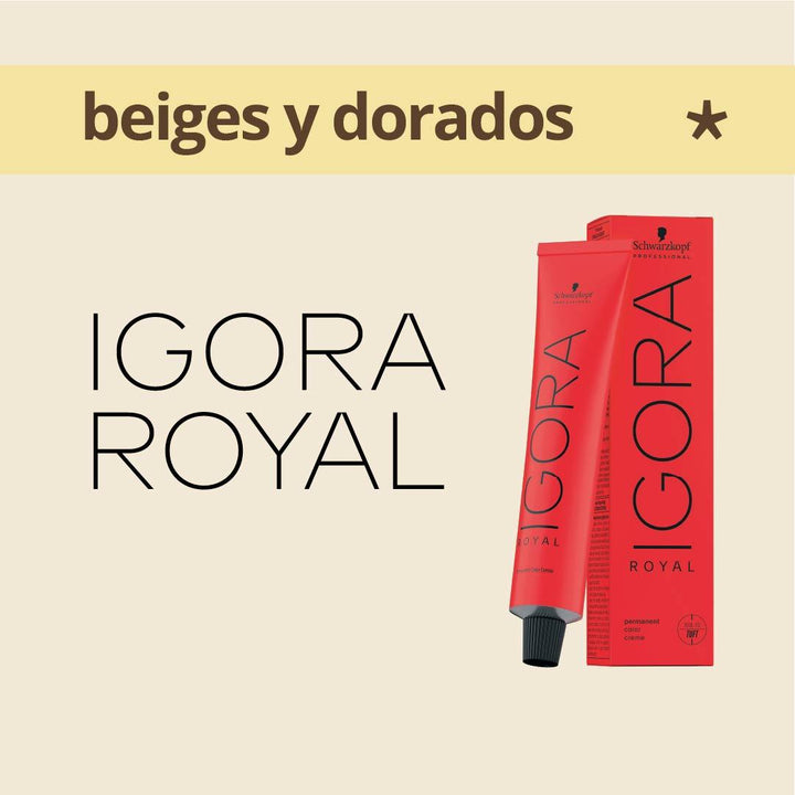 IGORA ROYAL - BEIGES y DORADOS - Coloración Permanente - 60ml