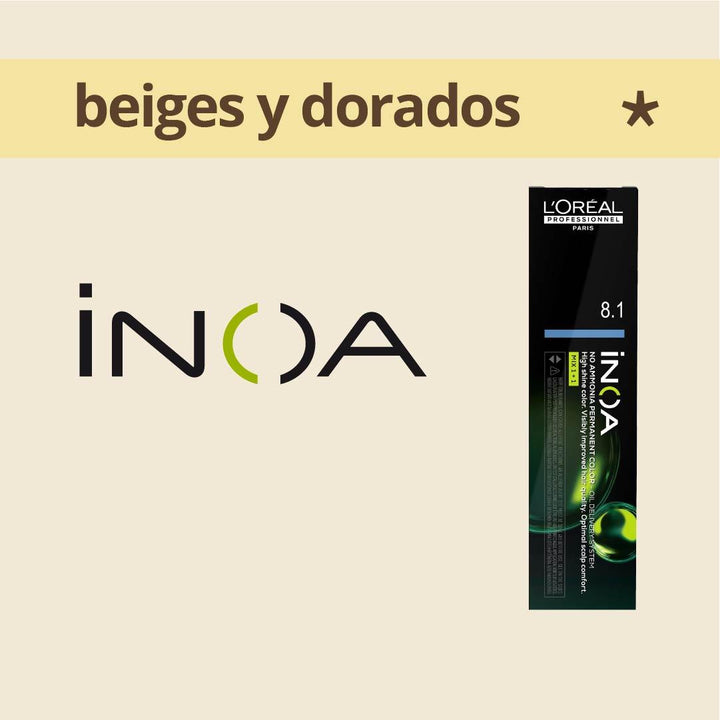 INOA - BEIGES Y DORADOS - Coloración Permanente SIN Amoníaco - 60ml