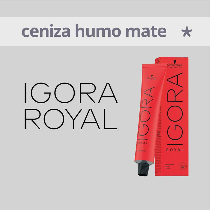 IGORA ROYAL - CENIZA, HUMO, MATE - Coloración Permanente - 60ml