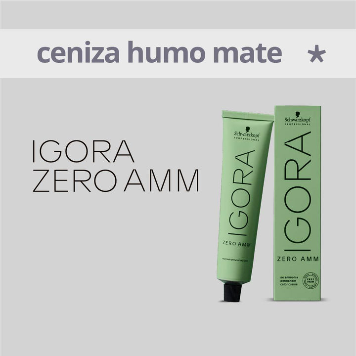 IGORA ZERO - CENIZA, HUMO y MATE - Coloración Permanente SIN Amoníaco - 60ml