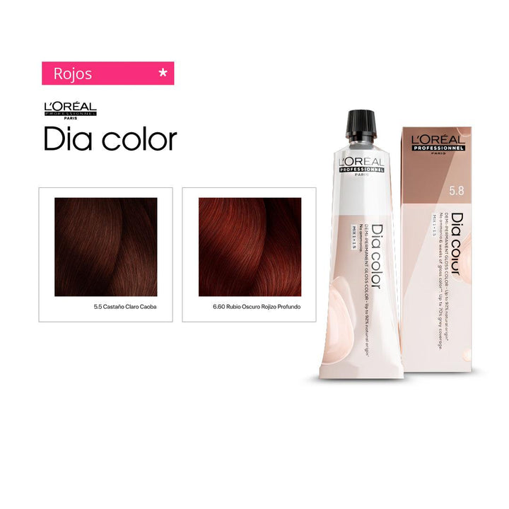 DIA COLOR - ROJOS - Coloración DemiPermanente SIN Amoníaco - 60ml