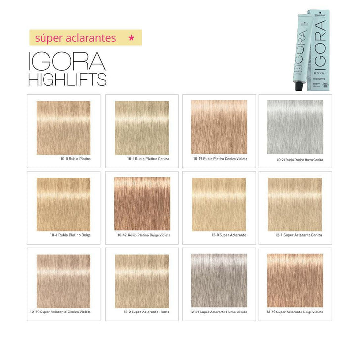 IGORA HIGHLIFTS - SUPERACLARANTE - Coloración Permanente 60ml