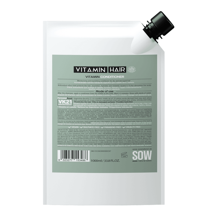 VITAMIN HAIR, ACONDICIONADOR REFILL 1000 ML