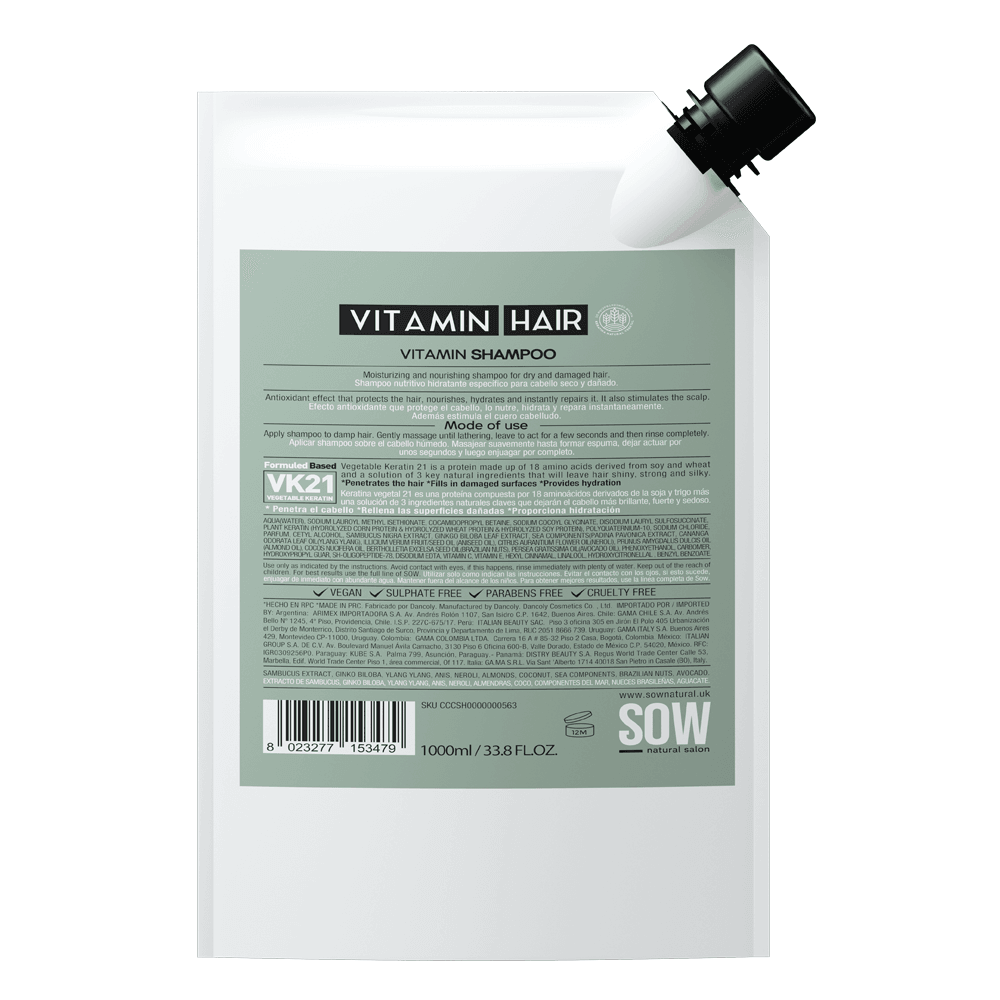 VITAMIN HAIR,  SHAMPOO REFILL 1000ml