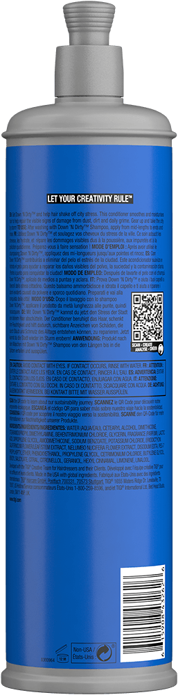 BED HEAD - DETOX - DOWN N' DIRTY ACONDICIONADOR 400 ml