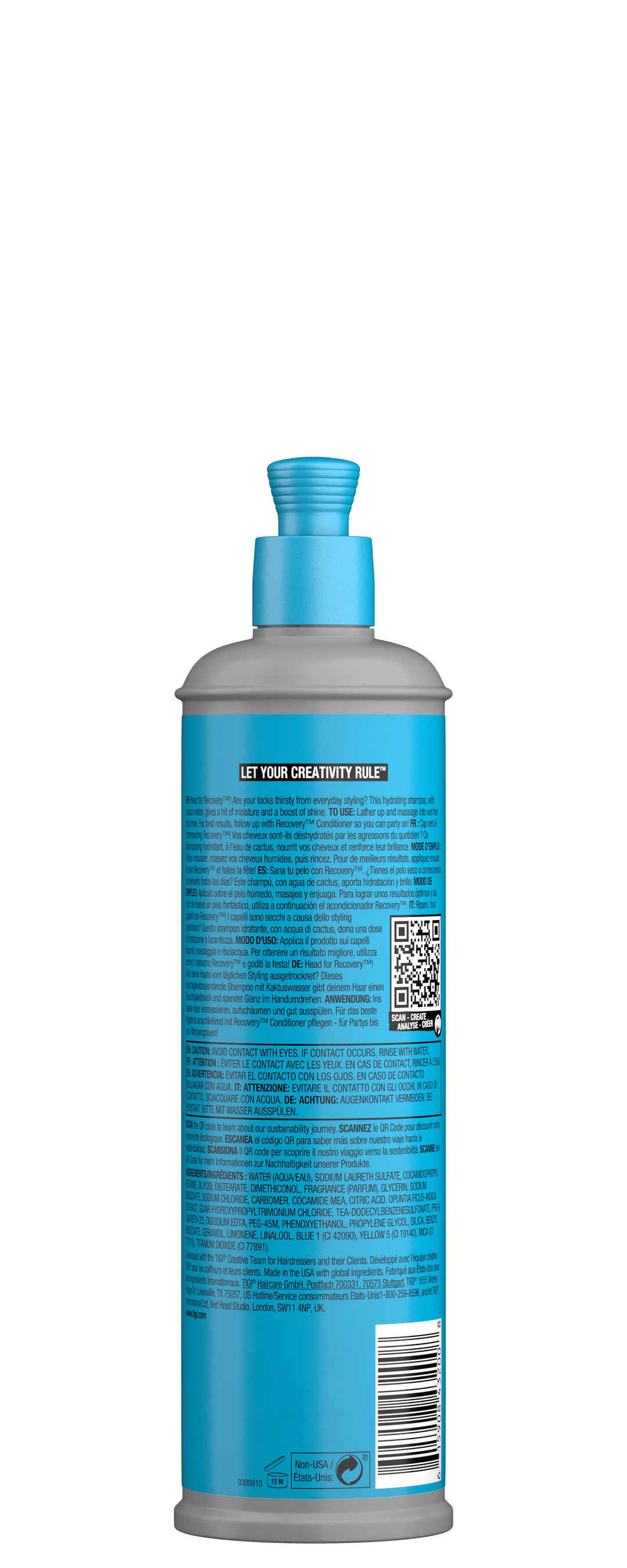 BED HEAD - HIDRATACIÓN - RECOVERY SHAMPOO 400 ml