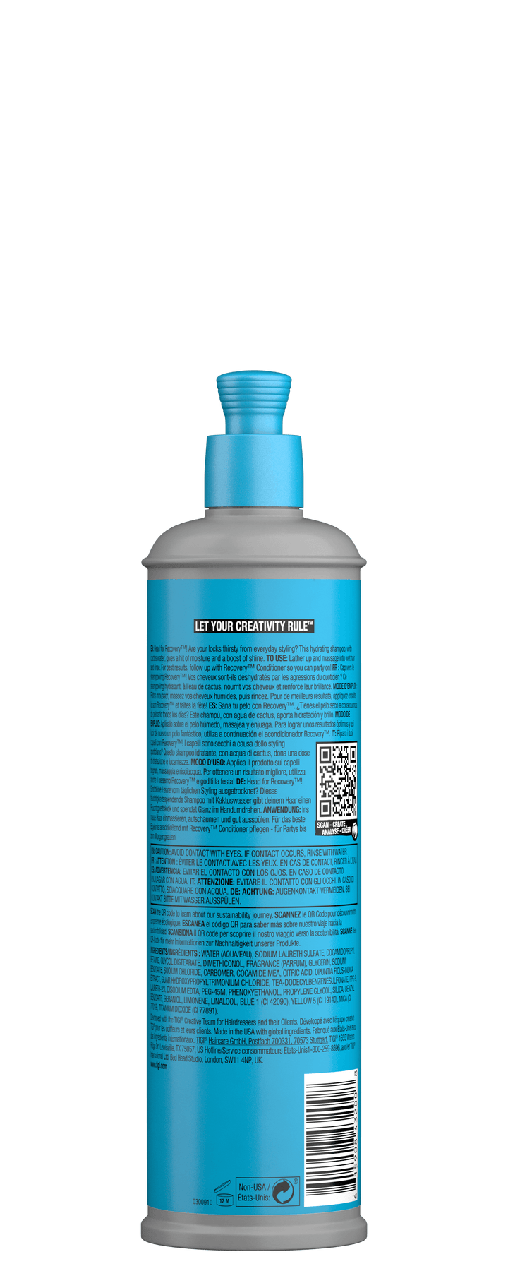 BED HEAD - HIDRATACIÓN - RECOVERY SHAMPOO 400 ml