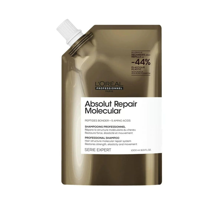 SERIE EXPERT, ABSOLUT REPAIR MOLECULAR, SHAMPOO SIN SULFATOS 1000ml REFILL