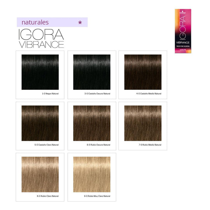 IGORA VIBRANCE - NATURALES - Coloración DemiPermanente SIN Amoníaco - 60ml