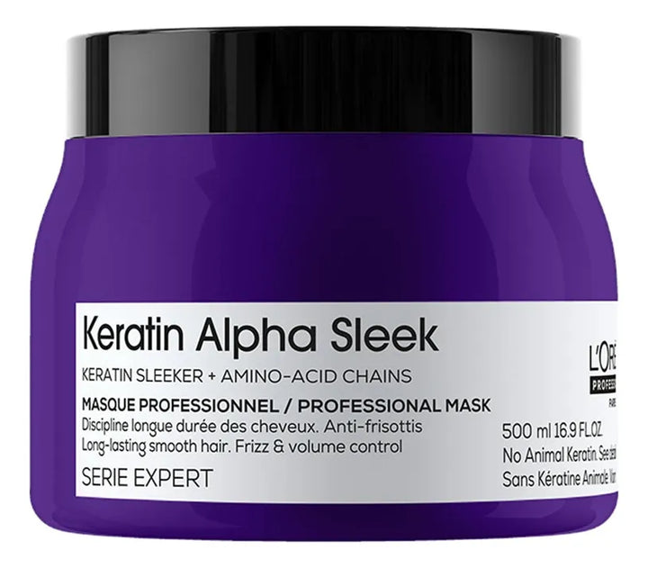 SERIE EXPERT, KERATIN ALPHA SLEEK, MÁSCARA ANTIFRIZZ 500ml