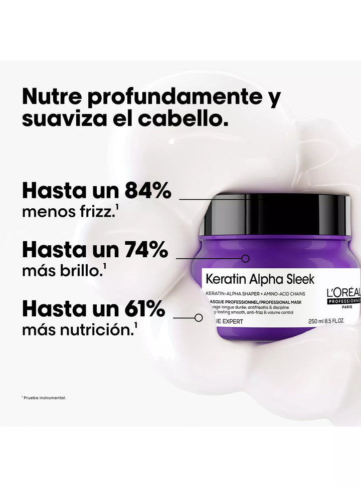 SERIE EXPERT, KERATIN ALPHA SLEEK, MÁSCARA ANTIFRIZZ 500ml