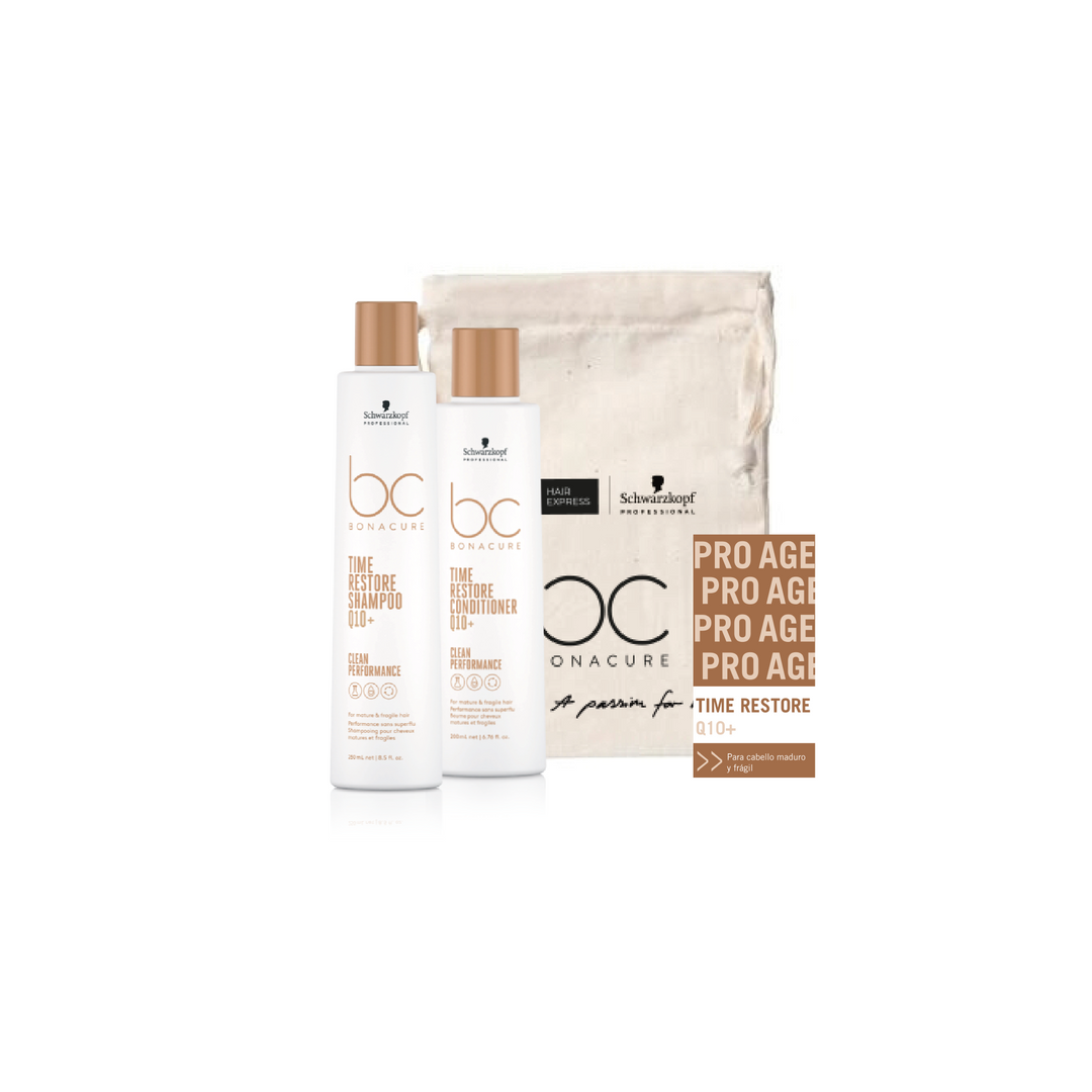 PACK BC SHAMPOO Q10 TIME RESTORE + ACONDICIONADOR