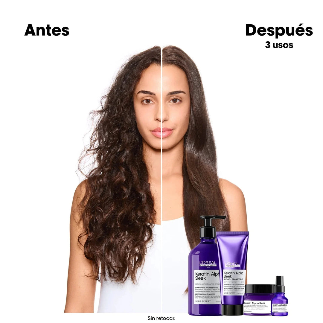 SERIE EXPERT, KERATIN ALPHA SLEEK, SHAMPOO REFILL 500ml