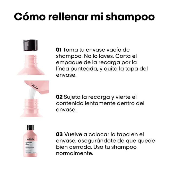 SERIE EXPERT, VITAMINO COLOR, SHAMPOO 240ml  REFILL